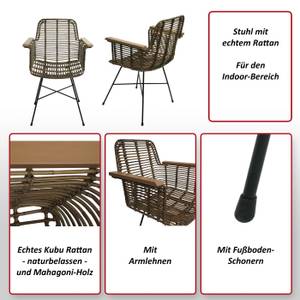 Esszimmerstuhl M29 Braun - Rattan - 62 x 85 x 59 cm