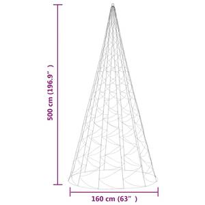 Weihnachtsbaum 3013603-2 Blau - 160 x 500 x 160 cm