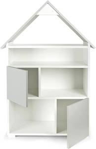 PETIT CHALET blanc et gris Blanc - Bois manufacturé - 32 x 117 x 80 cm