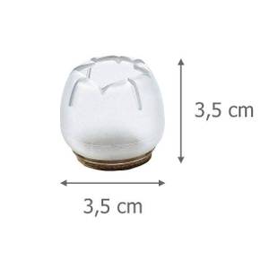 WENKO Stuhlkappen 3,5 cm,1 Pack Kunststoff - 4 x 4 x 4 cm