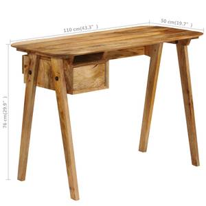 Schreibtisch Braun - Massivholz - Holzart/Dekor - 110 x 76 x 110 cm