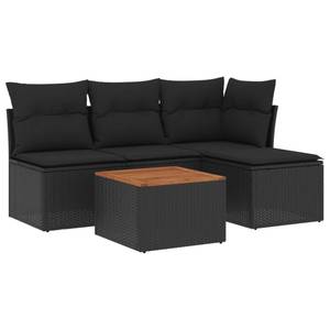 Gartensitzgruppe K5640(5-tlg) Schwarz - Massivholz - 69 x 62 x 62 cm