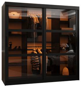 ARMOIRE À PORTES COULISSANTES DOME Largeur : 180 cm - Noir