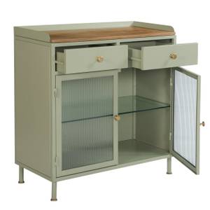 Buffet Marnie Vert - Métal - 85 x 92 x 40 cm