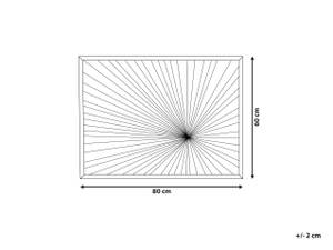 Wandobjekt MERIDA Braun - Massivholz - 80 x 60 x 4 cm