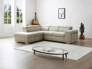 Schlafsofa MELICENA Beige - Textil - 224 x 81 x 263 cm