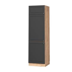 Armoire pour frigo Fame-Line 38403 Anthracite - Imitation chêne truffier de sonoma - 60 x 206 x 58 cm