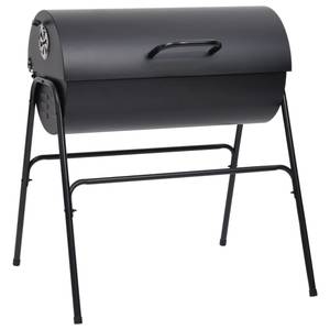 BBQ-Holzkohlegrill Schwarz - Metall - 73 x 90 x 80 cm