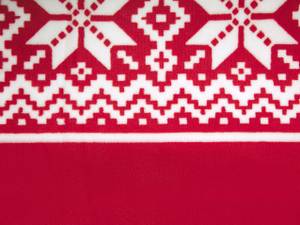 Couverture VANTAA Rouge - Blanc - Textile - 150 x 2 x 200 cm