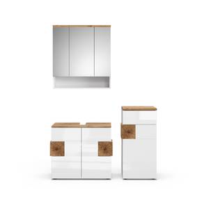 Badmöbel Set Eden 40112 Braun - Weiß - Holzwerkstoff - 73 x 64 x 21 cm