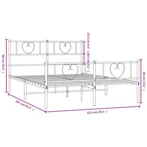 Bettgestell 3029910-3 Schwarz - 125 x 207 cm