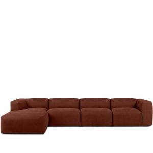 Ecksofa BUFFO 6-Sitzer Orange - Breite: 377 cm - Armlehne beidseitig montierbar - Ecke davorstehend links - Ottomane davorstehend links