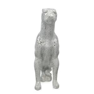 Sitzende Panther-Glasskulptur Silber - Glas - 30 x 80 x 60 cm