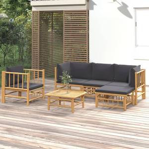 Garten-Lounge-Set 3028492-3 (6-teilig) Braun - Dunkelgrau - Grau