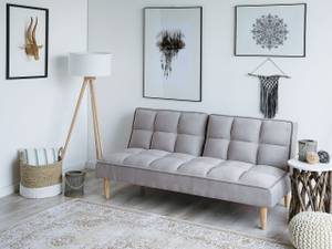 3-Sitzer Sofa SILJAN Grau - Hellgrau - Eiche Hell