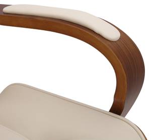 Chaise de bureau Yankton Crème - Imitation noyer