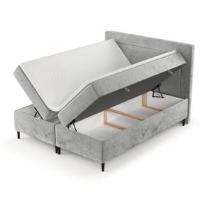 Boxspringbett Noble Bonellfederkern Hellgrau - Breite: 160 cm