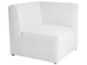 Sofa mit Ottomane LEMVIG 2-tlg Cremeweiß - Weiß - Mit Hocker - 1 Kissen - Tiefe: 83 cm