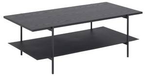 Table basse Angus Noir - En partie en bois massif - 115 x 40 x 60 cm