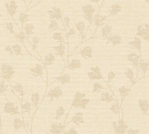 Vliestapete Floral Beige Beige - Grau