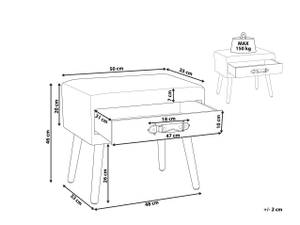 Table de chevet EUROSTAR Noir - Gris