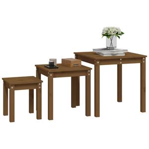 Beistelltische 3er Set D153 Massivholz - 55 x 55 x 55 cm