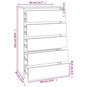 Schubladenschrank 823018 Weiß