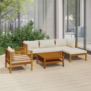 Salon de jardin Blanc - Bois massif - Bois/Imitation - 65 x 35 x 65 cm