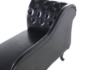 Chaiselongue NIMES Schwarz - Armlehne davorstehend links - Ecke davorstehend rechts - Kunstleder