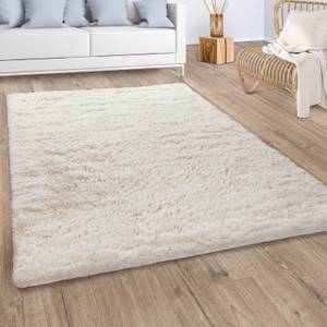 Hochflor-Teppich Silky 591 Weiß - 80 x 80 cm