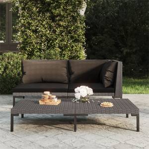 Gartensofa 318601 Grau - Metall - Polyrattan - 70 x 61 x 70 cm