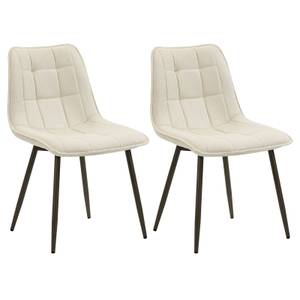 Chaises MALAGA (Lot de 2) Blanc