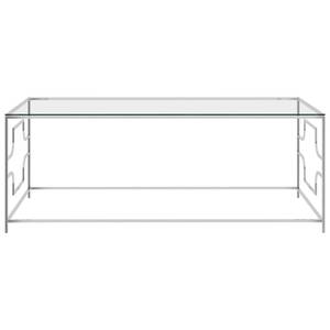 Couchtisch D500 Silber - Glas - 60 x 45 x 120 cm