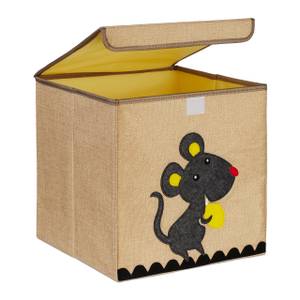 Boîte de rangement pour enfants Anthracite - Beige - Jaune