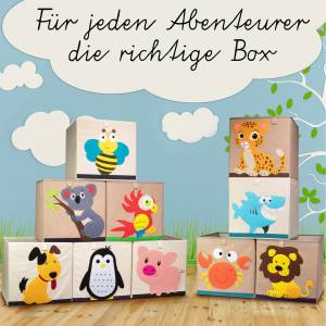 Lifeney Aufbewahrungsboxen Set Dino hell Kunststoff - 1 x 2 x 2 cm