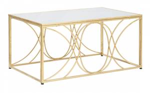 Couchtisch ?? elegantes Quadrat Gold - Metall - 90 x 45 x 60 cm