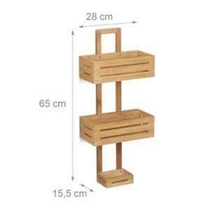 Duschregal Bambus Braun - Bambus - 28 x 65 x 16 cm