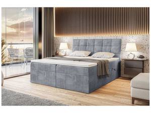 Boxspringbett Drago Grau - Breite: 140 cm - H3