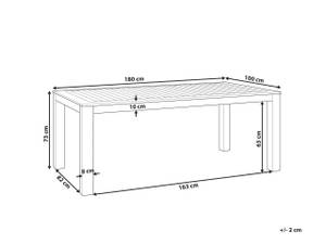 Esszimmertisch TUSCANIA Braun - Massivholz - 180 x 73 x 100 cm