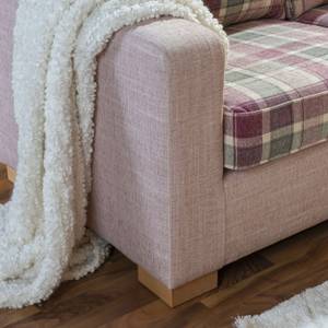 Nebraska Sofa 3-Sitzer Pink - Kunststoff - Textil - Holz teilmassiv - 223 x 88 x 87 cm