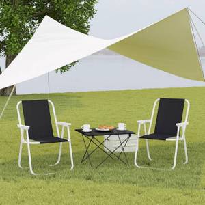 Campingtisch Sabrina Schwarz - Metall - Kunststoff - 56 x 40 x 46 cm