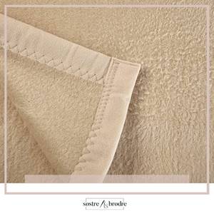 Kuscheldecke mit Einfassband Beige - Textil - 150 x 1 x 200 cm