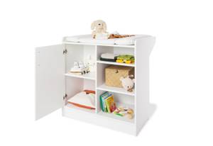 Pinolino Chambre de bébé Viktoria Hêtre partiellement massif - Lit pour bébé, table à langer et armoire à vêtements - Vernis blanc