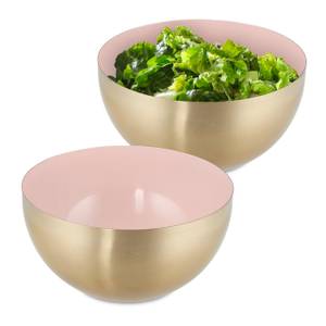 2 x Salatschüssel Edelstahl rosa/gold Gold - Hellrosa