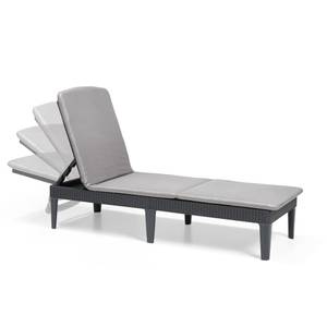 Chaise longue 432693 Gris - Matière plastique - 58 x 29 x 187 cm