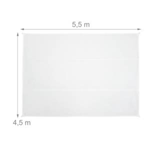 Voile d'ombrage rectangulaire blanc 550 x 450 cm