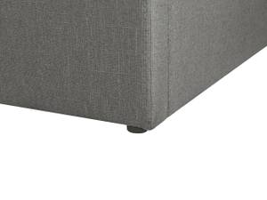 Lit double DINAN Gris foncé - Gris - Profondeur : 189 cm