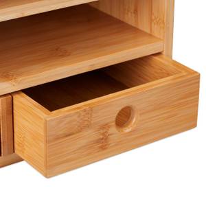 Schreibtisch-Organizer mit 2 Schubladen Braun - Bambus - Holzwerkstoff - 33 x 27 x 24 cm