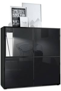 Highboard Cuba V2 Schwarz - Hochglanz Schwarz