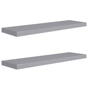 Wandregal (2er Set) 3016416-5 Grau - 24 x 90 cm - Anzahl Teile im Set: 2